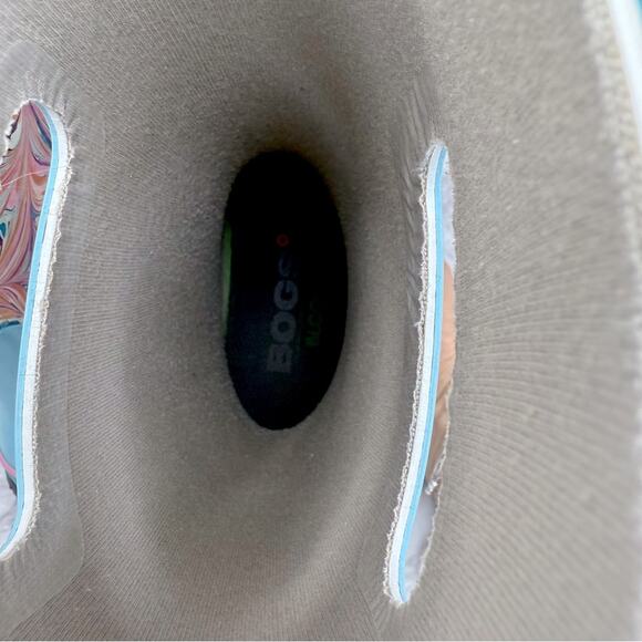 BOGS Rain Boot Marble Light Blue Outdoor Little Girl Size 3 - Picture 11 of 12